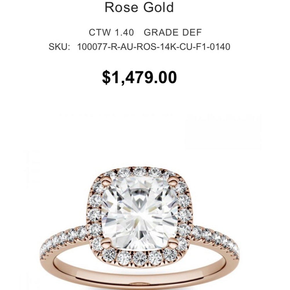 Charles & Colvard Moissanite Engagement Ring